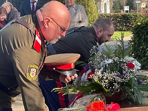 Gedenkveranstaltung auf dem Neuen Friedhof in Bonn-Duisdorf anlässlich des 80. Jahrestages der Befreiung von Bonn